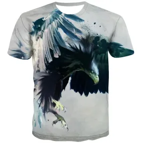 USA T-shirt Men Animal Tshirts Casual Raptor T-shirts 3d Fly T shirts Funny Eagle Tshirts Novelty