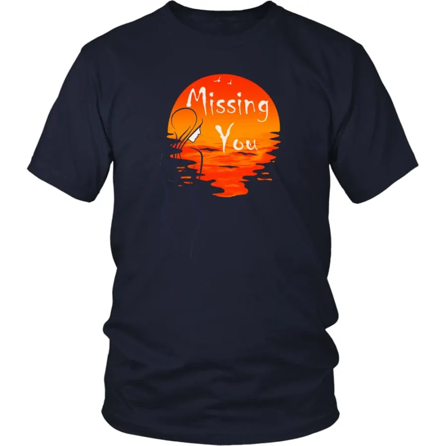 Valentines Shirt Missing You" Mens Womens|Couple Valentines Day Shirts (12 colors)