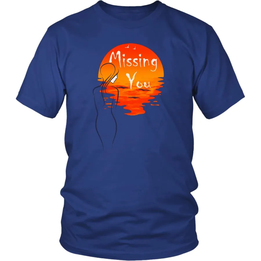 Valentines Shirt Missing You" Mens Womens|Couple Valentines Day Shirts (12 colors)