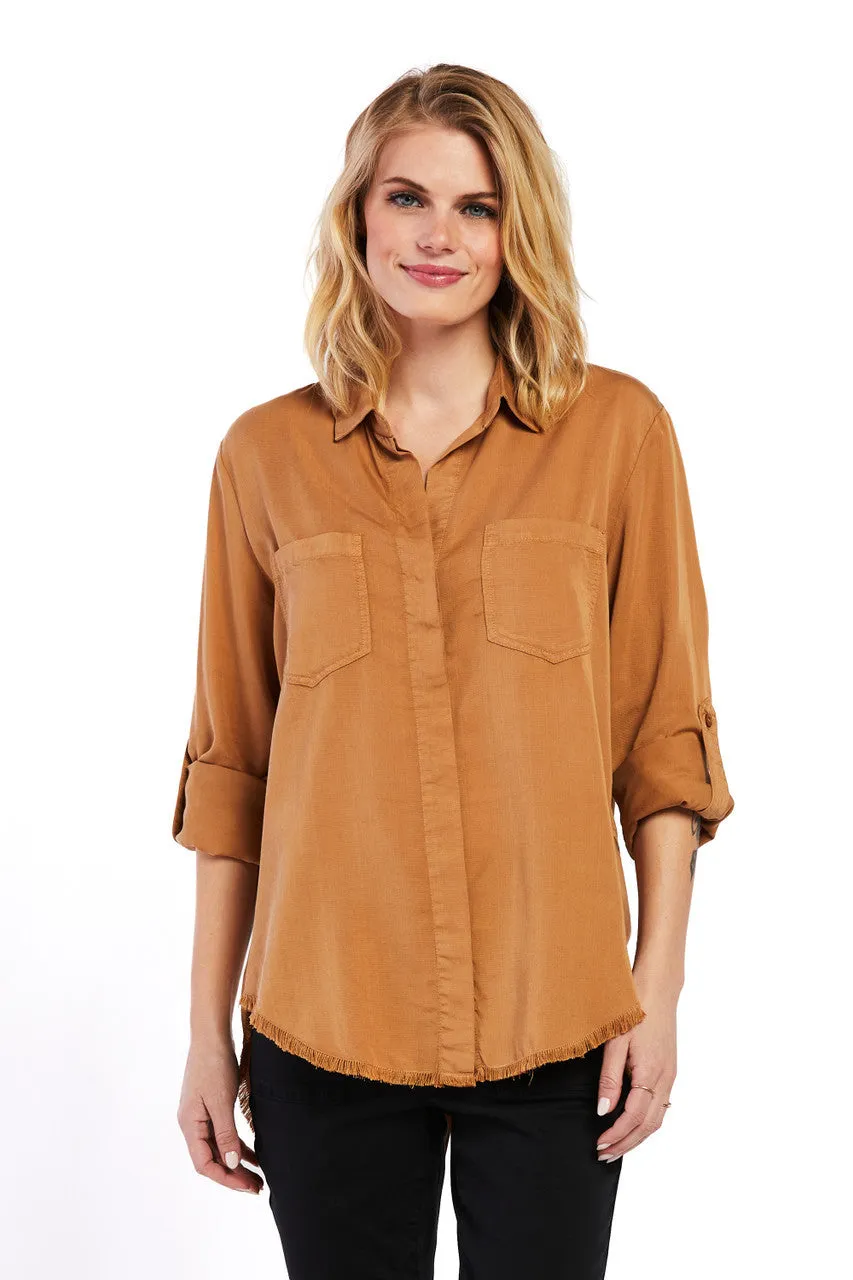 Velvet Heart Riley Roll Tab Sleeve Top