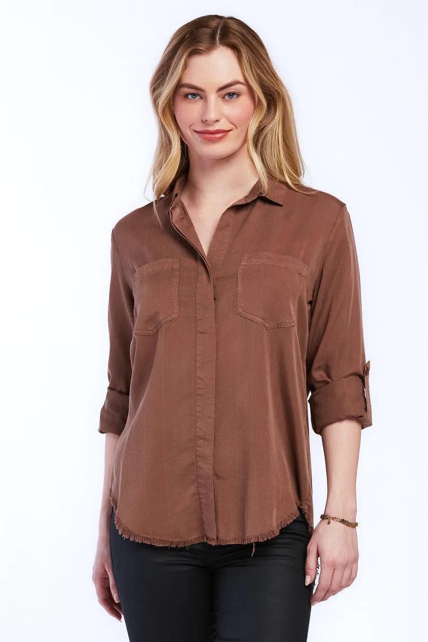 Velvet Heart Riley Roll Tab Sleeve Top