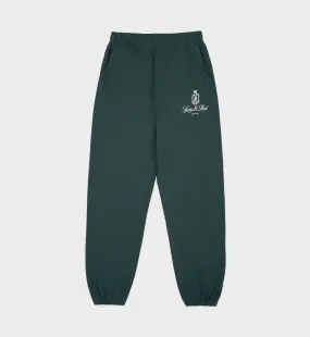 Vendome Sweatpant - Forest/White