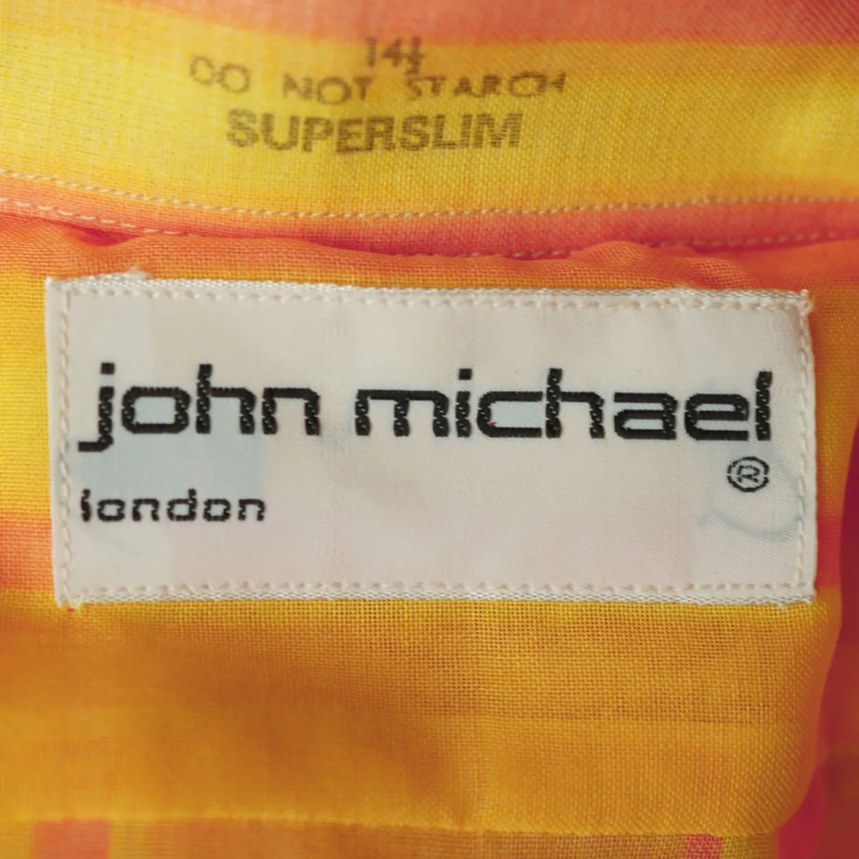 Vintage 60s Mod Shirt John Michael Ingram London NOS Size S