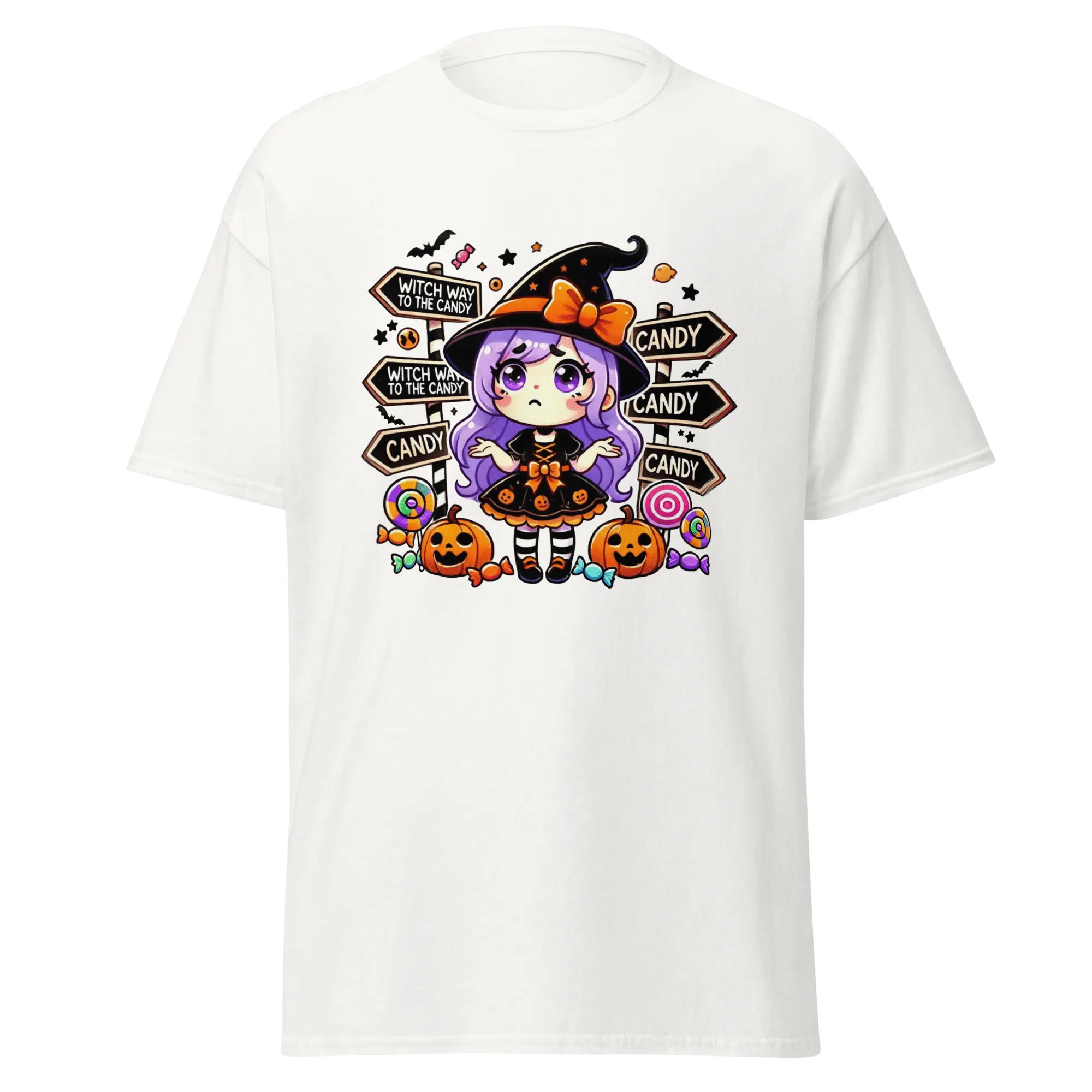 Witch Way To The Candy? - Halloween T-Shirt - Fun Halloween T-Shirt