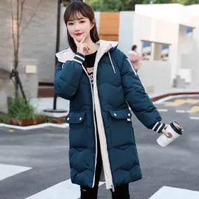 Women Winter Down Padded Jacket 2022 New Women Warm Thick Cotton Coat Korean Loose Hooded Parkas Female Outwear Winter Jacket