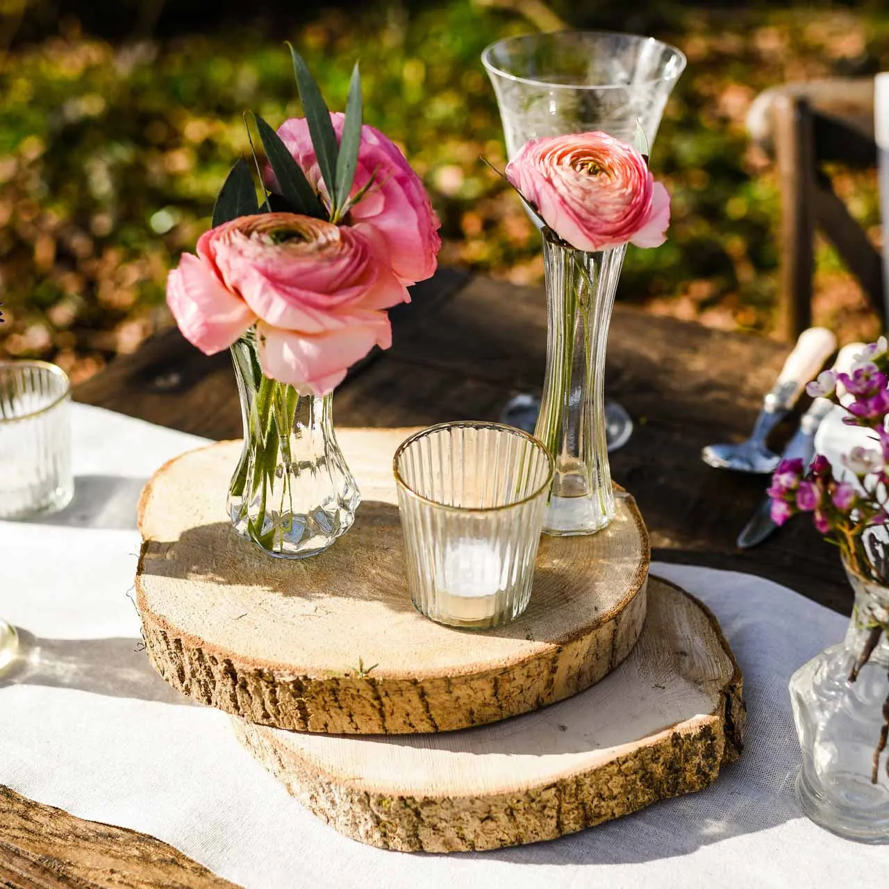 Wood Log Tree Slices - Rustic Wedding Centrepieces. (Varying Sizes 20cm - 47cm)