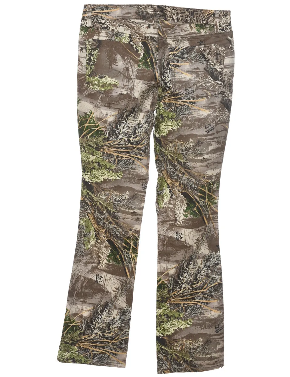 Woodland Camouflage Design Trousers - W32 L31