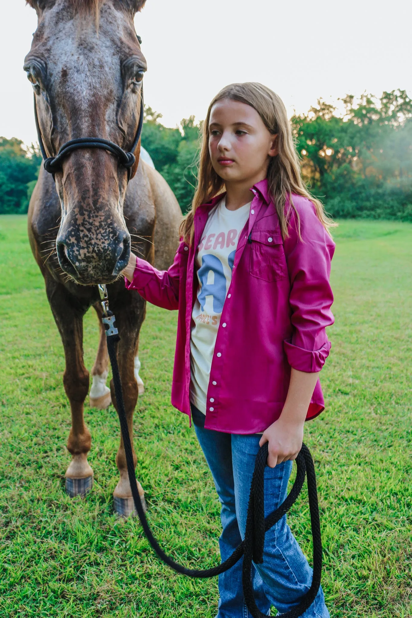 Youth Hooey Sol Competition Pink Long Sleeve Shirt