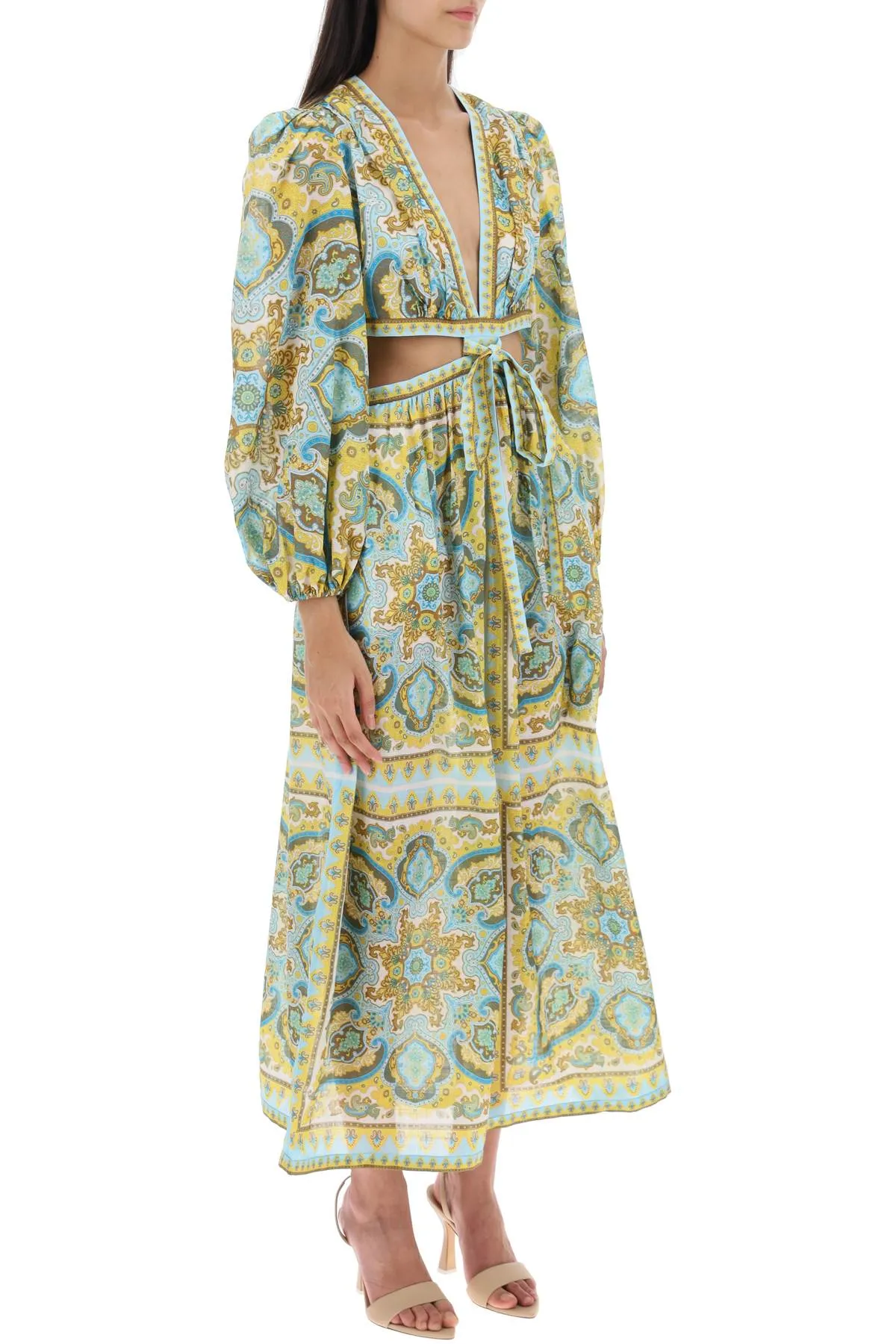 Zimmermann 'Halcyon' Midi Dress In Paisley Cotton